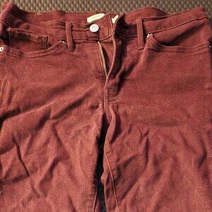 Maroon Levi's 311 Shaping Skinny Jeans